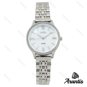 ساعت الکسا 0108 زنانه تمام نقره ای صفحه سفید w-10116