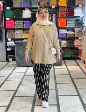 شلوار پارچه ای رها کد : 100306