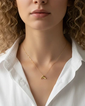 گردنبند استیل دم وال سه بعدی