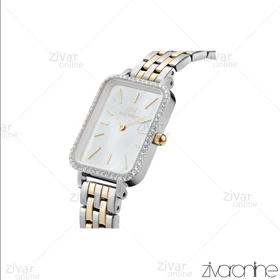 ساعت دنیل ولینگتون زنانه مستطیلی دورنگ طلایی دور نگین 105415