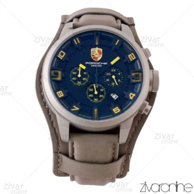 ساعت پورشه دیزاین مردانه سه موتوره بند چرم طوسی 103424