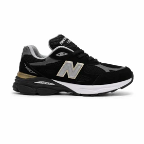 کفش و کتانی مردانه چرم طبیعی مدل نیوبالانس NEWBALANCE 990 رنگ مشکی کد 8489