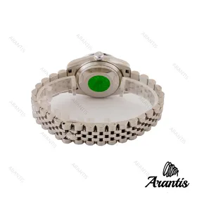 ساعت رولکس زنانه مدیوم استیل صفحه سبز w-3205