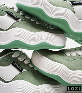 کفش کتانی مردانه و زنانه سبز سفید ADIDAS haydey