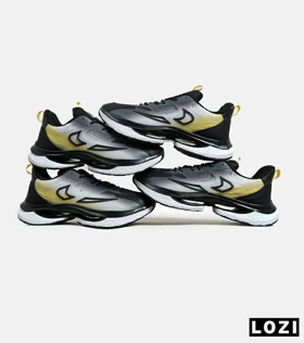 کفش کتانی مردانه و زنانه مشکی سفید لیمویی NIKE Precision V02