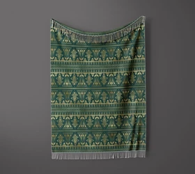 شال مبل ریش دار sofa shawl 345