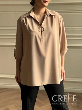 شومیز سایزبزرگ زیپ حلقه‌ای