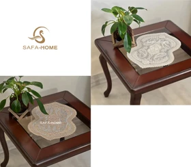 رومیزی عسلی تک طرح بته جقه