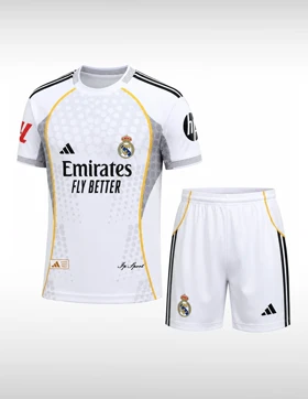 ست تیشرت و شلوارک هواداری فوتبال پسرانه آدیداس Adidas Real Madrid Fan Set J