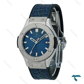 ساعت هابلوت زنانه استیل بند چرم طرح دار سرمه ای Hublot-7596-L