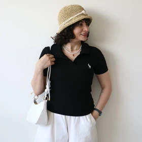 پولوشرت زنانه polo کد 6086 (مشکی)