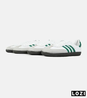 کفش کتانی مردانه و زنانه سفید سبز ADIDAS Samba مدل 7261