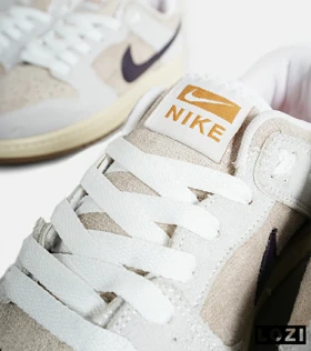 کفش کتانی مردانه و زنانه کرم طوسی بنفش نایک NIKE SB Dunk