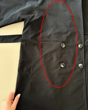 ترنچ کت Drop قد کوتاه (مشکی) (اوتلت) 1