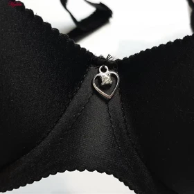 سوتین زنانه لین مدل فنردار پوش آپ مشکی کد 4680-704