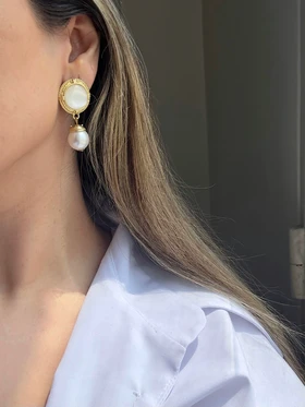 گوشواره زارا رنگی مرواریدی