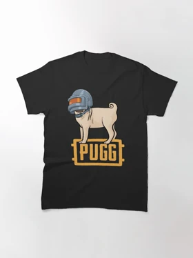 تیشرت با طرح PUGG Cute Funny Pug Wearing پابجی کد 14269