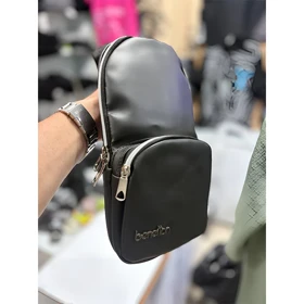 بادی بگ مردانه مشکی طرح چرم