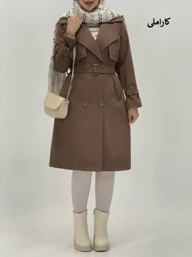 3589-بارانی آستردار پاییزان ( ایراددار )