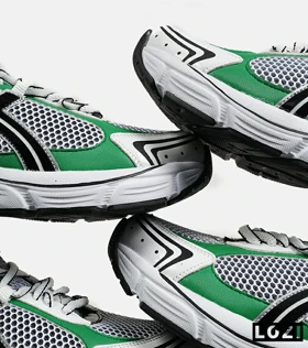 کفش کتانی بزرگ پا خاکستری مشکی سبز ASICS GT 2130