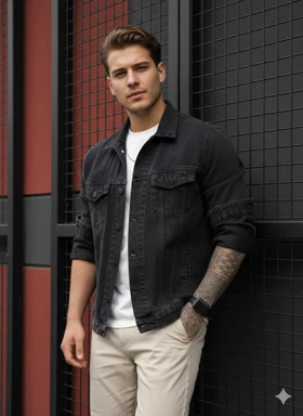 کت جین پارچه ترک برش فیت