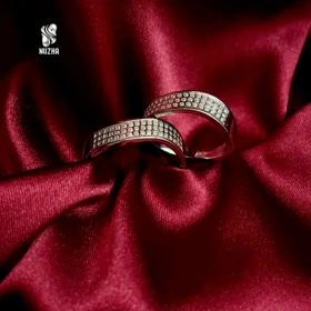 حلقه ست نقره زنانه ومردانه کدhsn1055