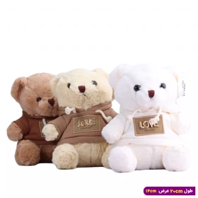 عروسک پولیشی خرس هودی پوش 3664/28