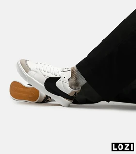 کفش نایک مردانه و زنانه سفید مشکی Nike Blazer Low 77 Jumbo