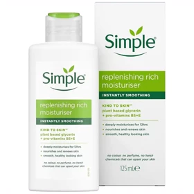 کرم مرطوب کننده و آبرسان سیمپل Simple مدل Replenishing Rich حجم 125ml