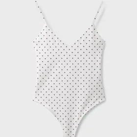 بادی زنانه استرادیواریوس Stradivarius مدل Polka dot V-neck