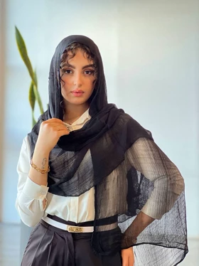 شال بهاره بلور (مشکی)