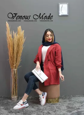مانتو اطلسی کمرگت