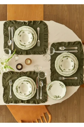 سرویس غذاخوری 12 نفره Bella Maison مدل Julia Stoneware - سبز