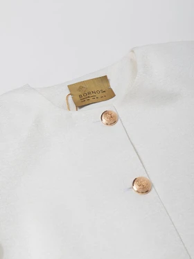 کت زنانه کتان لمه جیب نما آستر دار کلاسیک بارین