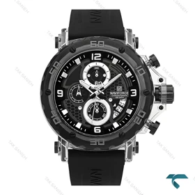 ساعت مردانه نیوی فورس NF7123 سه موتوره مشکی قاب شیشه ای NaviForce-7733-G