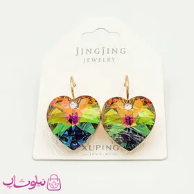 گوشواره ژوپینگ با کریستال سواروسکی هفت رنگ