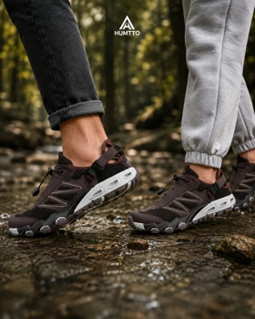 کتانی هامتو آمفیبیوس قهوه‌ای مردانه و زنانه مدل 9160 کفش طبیعت‌گردی Humtto Amphibious