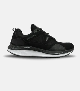 کفش کتانی طبی زنانه و مردانه مشکی سفید SKECHERS archfit v02