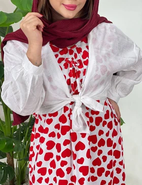 پیراهن یقه پاپیون سودا کد : S260