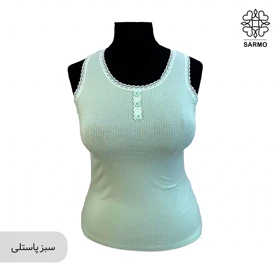 رکابی گیپور دار سه دکمه