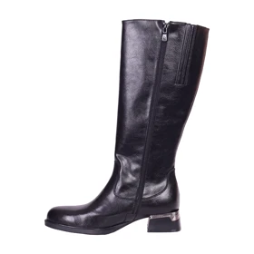 بوت بلند پاشنه‌دار مشکی مدل رما_کد 3423