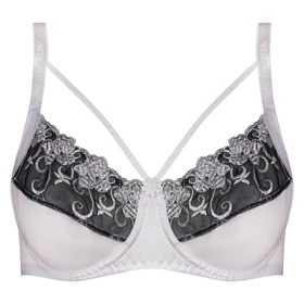 سوتین زنانه پانیذ مدل فنردار گیپوری هارنس دار کد 66397