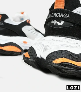 کفش کتانی مردانه و زنانه طوسی مشکی نارنجی BALENCIAGA مدل 6546