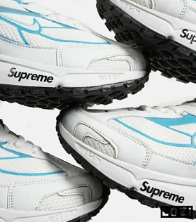 کفش کتانی مردانه سفید آبی نایک NIKE x SUPREME shox ride 2
