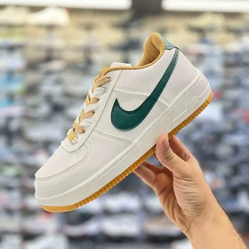 کفش روزمره نایکی مدل ایر فورس Air force سفید سبز کیفیت عالی