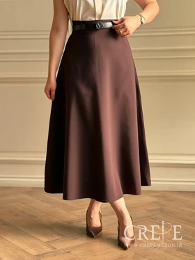 دامن نیم کلوش کمربند دار قد 95