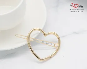 سنجاق مو فلزی هندسی مدل قلب