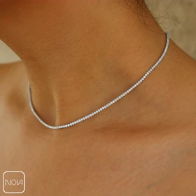 گردنبند نقره تنیسی کد 2512190