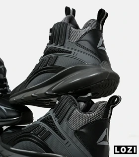 کفش کتانی ساقدار مشکی خاکستری Reebok Shaq Attaq
