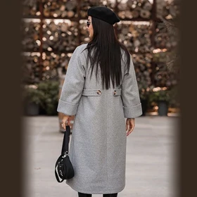 پالتو فوتر بلند شش دکمه مدل آناتا کد 0352